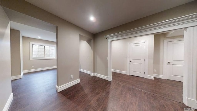 19 Meadow Glen Rd, Fort Salonga, NY 11768 - unfurnished room featuring dark wood finished floors and recessed lighting