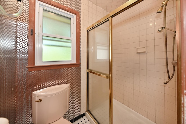 1 Eastbourne Dr, Chestnut Ridge, NY 10977 - full bath with a shower stall and tile patterned flooring
