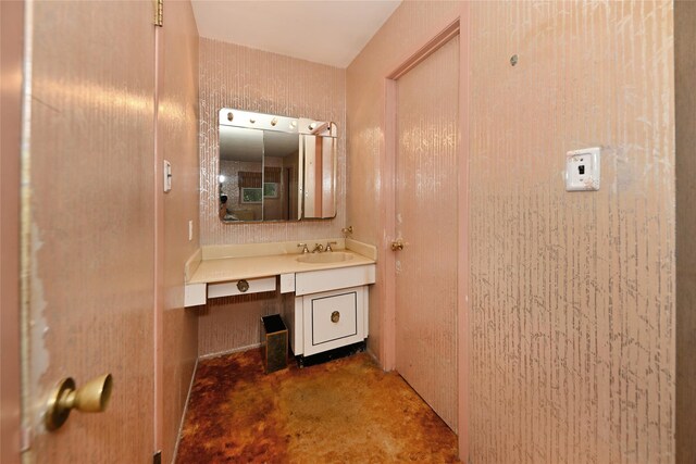 1 Eastbourne Dr, Chestnut Ridge, NY 10977 - bathroom with vanity and concrete flooring