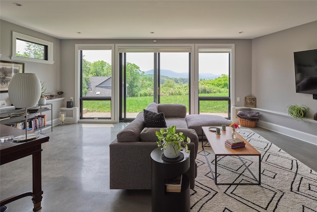 20 Paye Ave, Beacon, NY 12508 - living area with finished concrete floors and baseboards