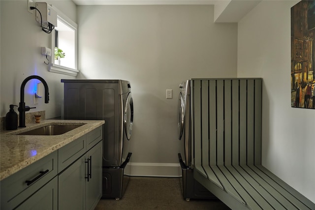 20 Paye Ave, Beacon, NY 12508 - laundry area with cabinet space and washer / dryer