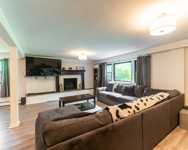 175 Chappaqua Rd, Briarcliff Manor, NY 10562 - living area featuring light wood-style flooring and a fireplace