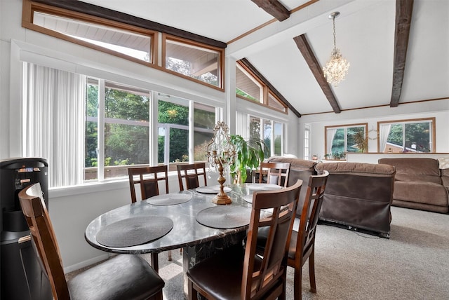 11 Beverly Ln, Peekskill, NY 10566 - dining room featuring a chandelier and carpet flooring