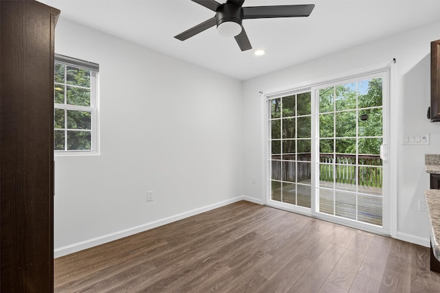 7 Jorge Ln, Wallkill, NY 12589 - unfurnished room with wood finished floors, ceiling fan, plenty of natural light, and recessed lighting
