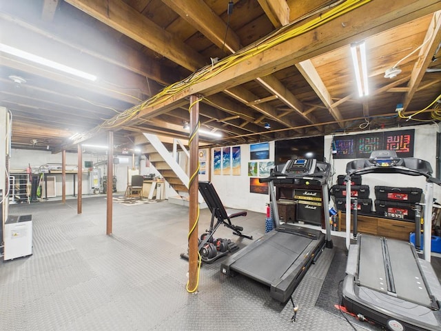260 9th St, Bethpage, NY 11714 - exercise room with carpet