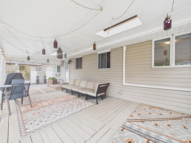 260 9th St, Bethpage, NY 11714 - deck with an outdoor hangout area