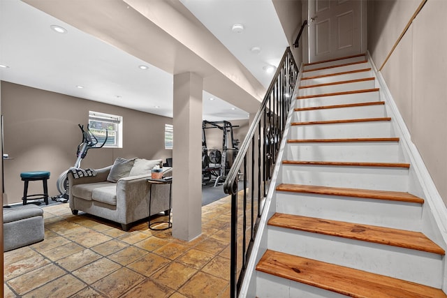 34 Winter Hill Rd, Tuckahoe, NY 10707 - stairs featuring recessed lighting