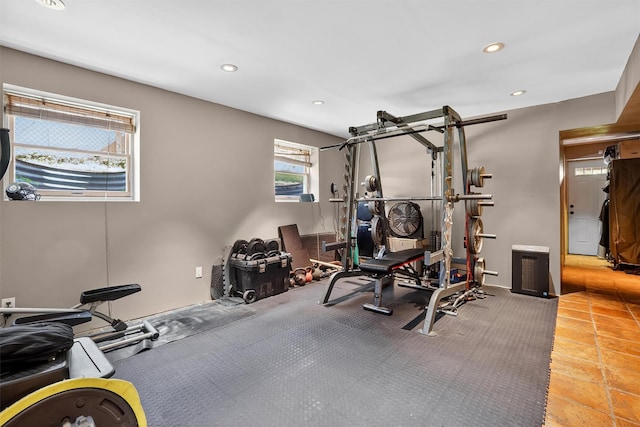 34 Winter Hill Rd, Tuckahoe, NY 10707 - workout room featuring recessed lighting