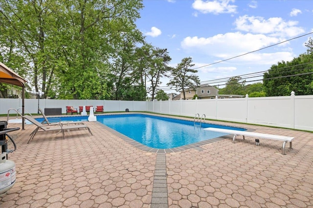 8 Kilmer Ave, Dix Hills, NY 11746 - view of pool with a diving board and a patio area