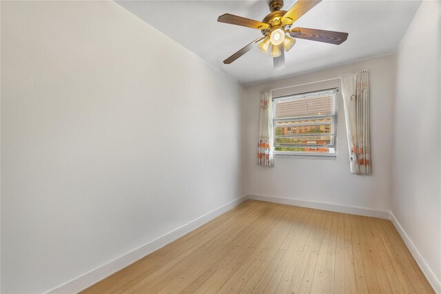 1112 Saint Lawrence Ave Front, Front, Bronx, NY 10472 - empty room featuring light wood-type flooring and a ceiling fan