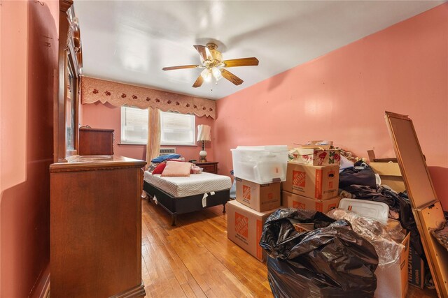 1112 Saint Lawrence Ave Front, Front, Bronx, NY 10472 - bedroom with light wood-style flooring and ceiling fan
