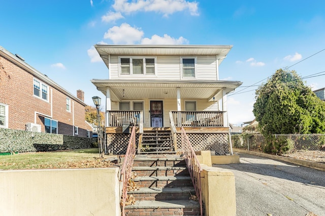 22 King Ave, Yonkers, NY 10704 - view of front of house featuring covered porch and stairway