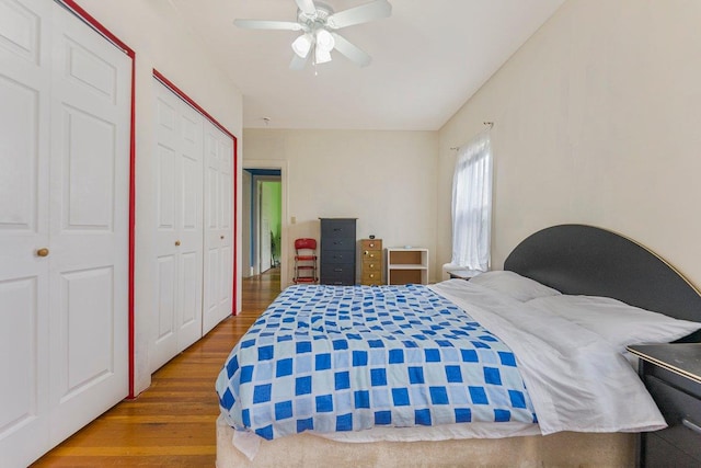 22 King Ave, Yonkers, NY 10704 - bedroom featuring wood finished floors, a ceiling fan, and a closet