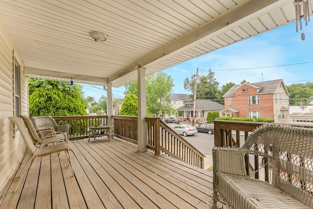 22 King Ave, Yonkers, NY 10704 - wooden porch featuring a residential view