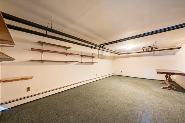 18803 Ilion Ave, Saint Albans, NY 11412 - garage with baseboards and a baseboard radiator