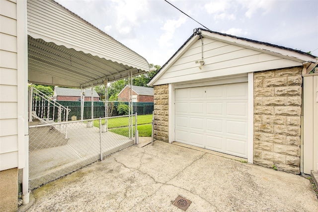 163 15th Dr, Whitestone, NY 11357 - detached garage featuring driveway