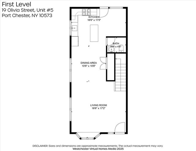 19 Olivia St Unit 5, Port Chester, NY 10573 - view of room layout