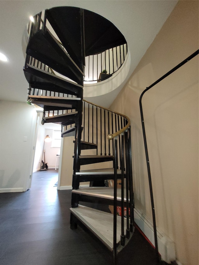 240-02 70th Ave Unit 1C, Douglaston, NY 11362 - stairs with baseboards