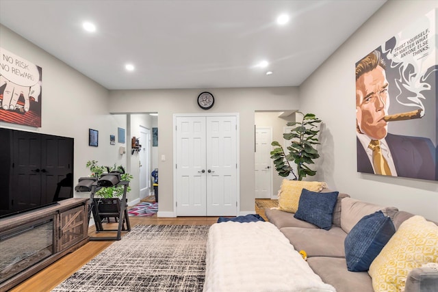160-15 Powells Cove Blvd Unit B103, Beechhurst, NY 11357 - living area with light wood finished floors and recessed lighting