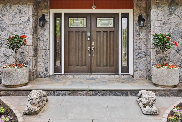 94 Hirst Rd, Briarcliff Manor, NY 10510 - view of exterior entry featuring stone siding