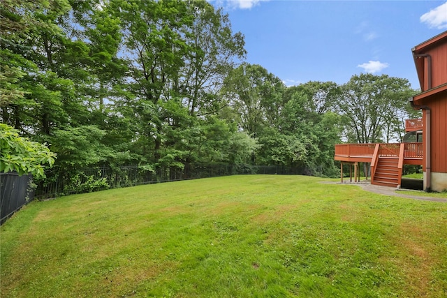 94 Hirst Rd, Briarcliff Manor, NY 10510 - fenced backyard featuring stairs and a deck