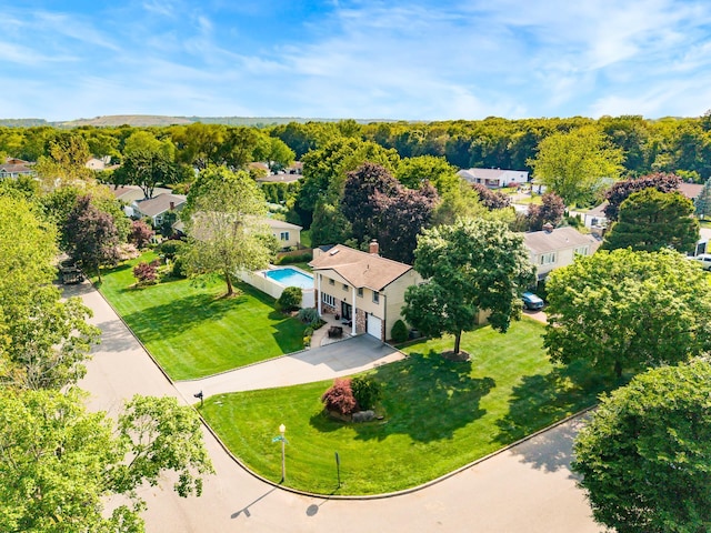 27 Dorchester Rd, Smithtown, NY 11787 - aerial perspective of suburban area with a pool