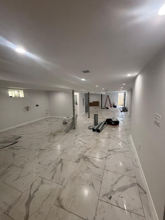 167-12 110th Ave, Jamaica, NY 11433 - below grade area with baseboards and recessed lighting