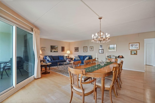 300 High Point Dr Unit 711, Hartsdale, NY 10530 - dining room with light wood-type flooring and a chandelier
