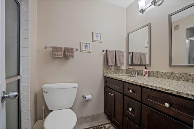 300 High Point Dr Unit 711, Hartsdale, NY 10530 - full bathroom with vanity, an enclosed shower, and tile patterned flooring