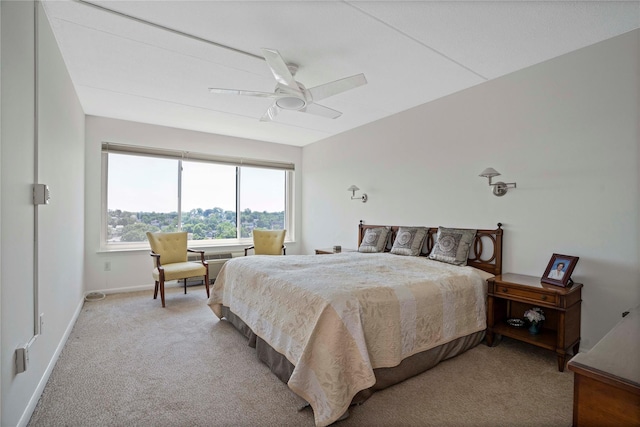300 High Point Dr Unit 711, Hartsdale, NY 10530 - bedroom with light colored carpet and a ceiling fan