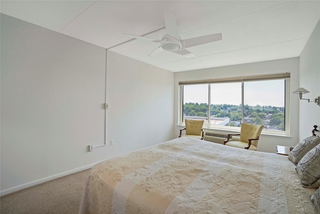 300 High Point Dr Unit 711, Hartsdale, NY 10530 - carpeted bedroom featuring baseboards and ceiling fan