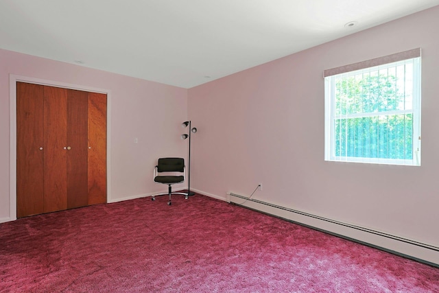 49 Nanny Hagen Rd, Thornwood, NY 10594 - unfurnished bedroom featuring baseboard heating, carpet, and a closet
