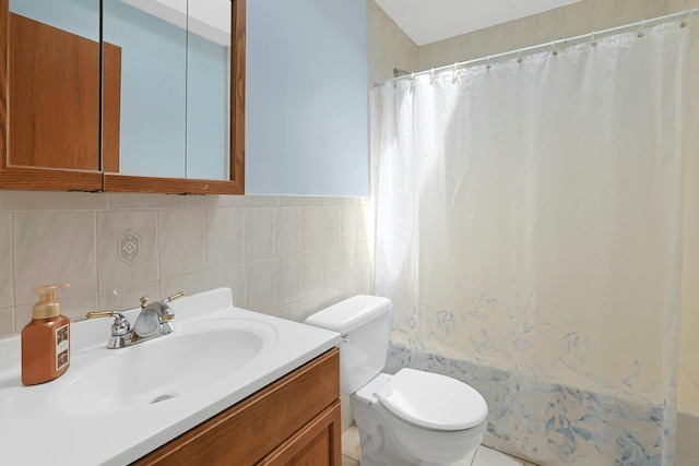 49 Nanny Hagen Rd, Thornwood, NY 10594 - bathroom featuring vanity, tile walls, and shower / tub combo