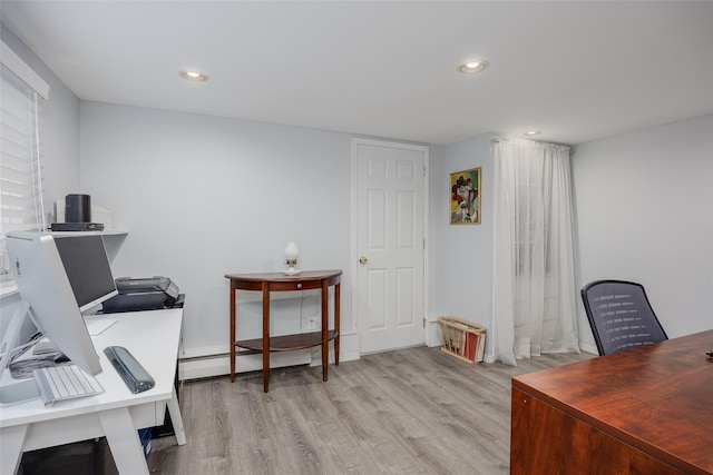 2953 Bluepoint Ct, Wantagh, NY 11793 - office space featuring wood finished floors and recessed lighting