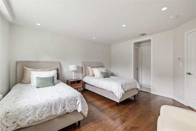 487 W Central Ave Unit 112, Spring Valley, NY 10977 - bedroom featuring dark wood-style flooring and recessed lighting