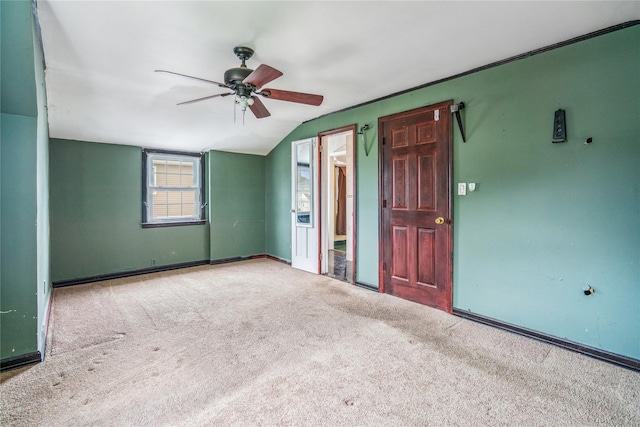 204 Leonard St, North Bellmore, NY 11710 - carpeted empty room with ceiling fan and vaulted ceiling