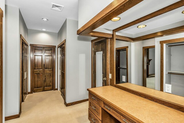 12 Orient Ave, Northport, NY 11768 - hallway featuring light colored carpet and recessed lighting