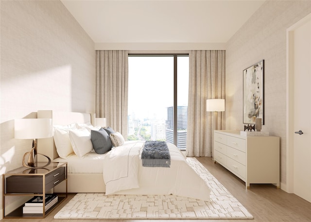 35-32 Leavitt St Ph I, Ph I, Flushing, NY 11354 - bedroom featuring light wood-style flooring and multiple windows