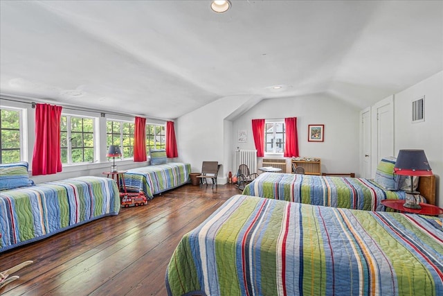 50 Shore Rd, Cold Spring Harbor, NY 11724 - bedroom featuring lofted ceiling and hardwood / wood-style floors