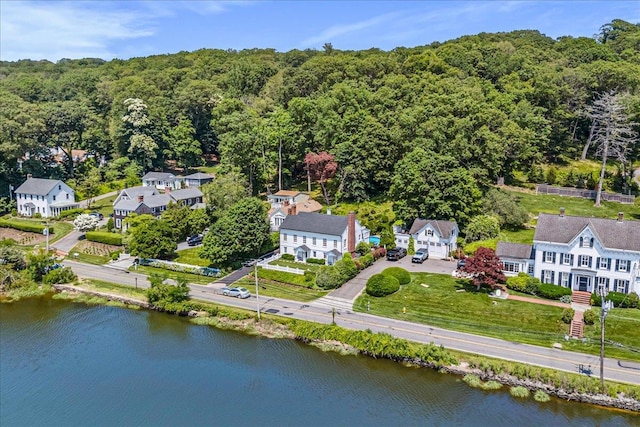 50 Shore Rd, Cold Spring Harbor, NY 11724 - drone / aerial view of a nearby body of water and a forest