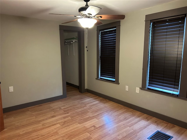 42 Columbia St, Poughkeepsie, NY 12601 - unfurnished room with ceiling fan and light wood-style floors
