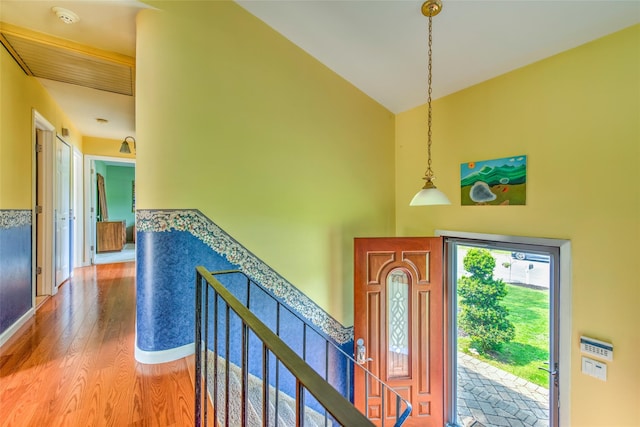 3 Twig Ct, East Setauket, NY 11733 - entryway with a towering ceiling and wood finished floors