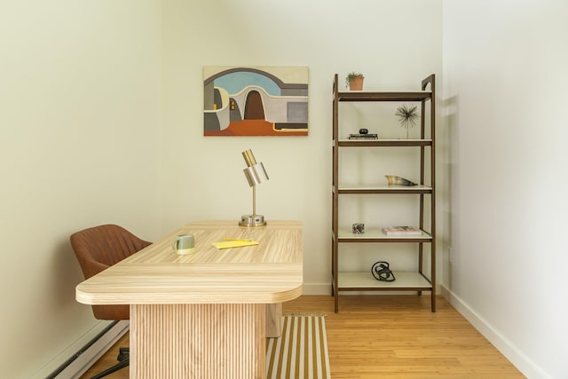 612 Beechwoods Rd, Callicoon, NY 12723 - dining room featuring wood finished floors and baseboard heating