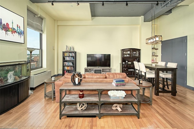 25 Leroy Pl Unit 508, New Rochelle, NY 10805 - living room with hardwood / wood-style flooring and track lighting
