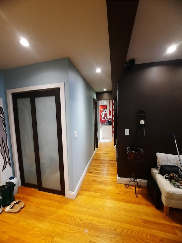 33-47 91st St Unit 5A, Jackson Heights, NY 11372 - hall with light wood finished floors and recessed lighting