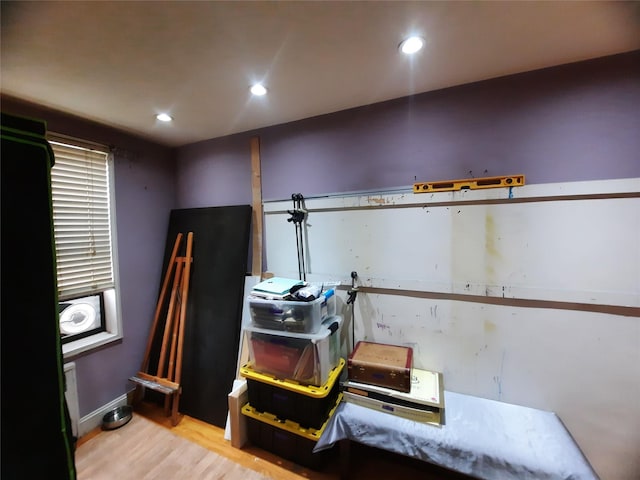33-47 91st St Unit 5A, Jackson Heights, NY 11372 - misc room with wood finished floors and recessed lighting