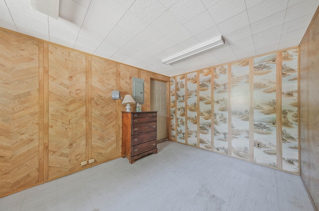 16 Marlin Rd, Centereach, NY 11720 - below grade area with electric panel and tile patterned floors