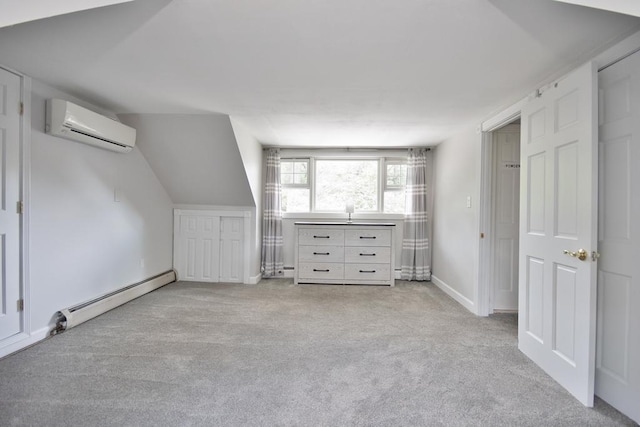 2 Short Hill Rd, New City, NY 10956 - bonus room with an AC wall unit, baseboard heating, light carpet, and lofted ceiling