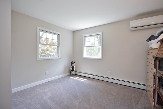 2 Short Hill Rd, New City, NY 10956 - unfurnished room with baseboard heating, an AC wall unit, and carpet floors