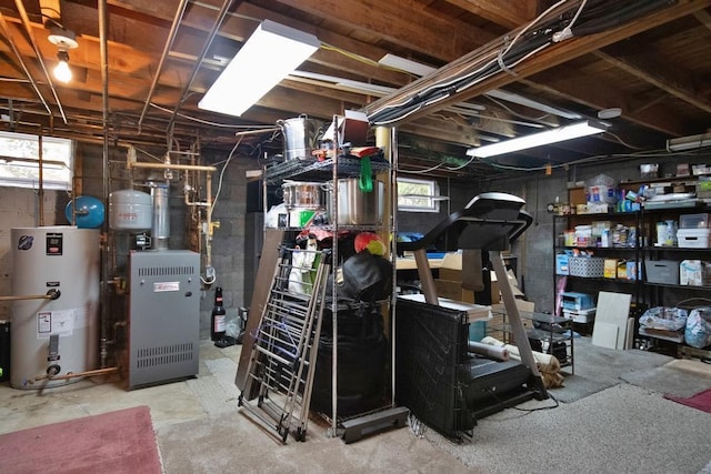 2 Short Hill Rd, New City, NY 10956 - below grade area with water heater, plenty of natural light, and a heating unit
